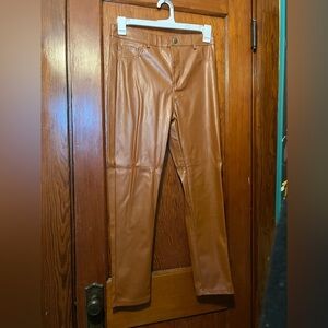 Women’s Brown Faux Leather Pants Large